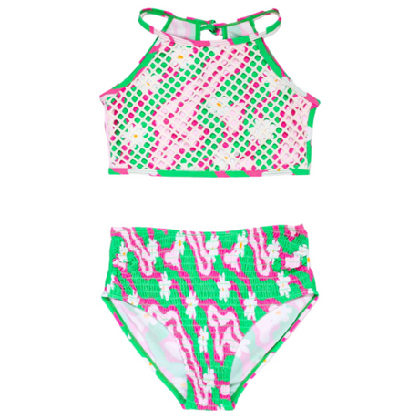 Pemberley Palms Two Piece Swimsuit - HoneyBug 