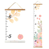 Canvas Kids Growth Chart - Peonies