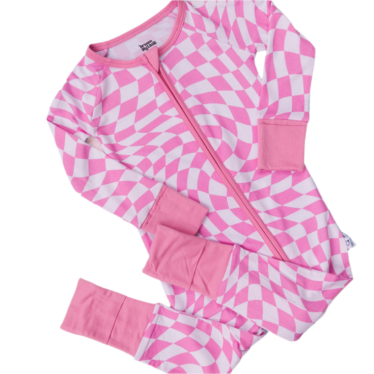 BUBBLEGUM WAVY CHECKERS DREAM ROMPER