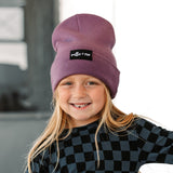 BAMBOO CUFF BEANIE- Plum