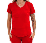 MAMA V-NECK- Red