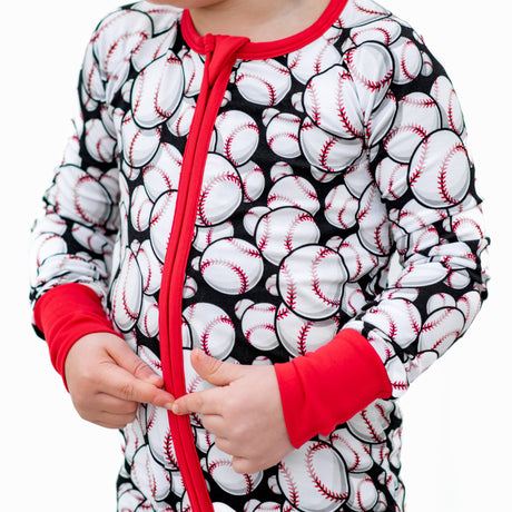 ZIP ROMPER - Baseballs