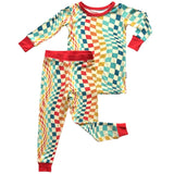 LONG SLEEVE 2 PIECE SETS- Groovy Check