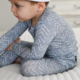 LONG SLEEVE 2 PIECE SETS- Blue Mud Cloth