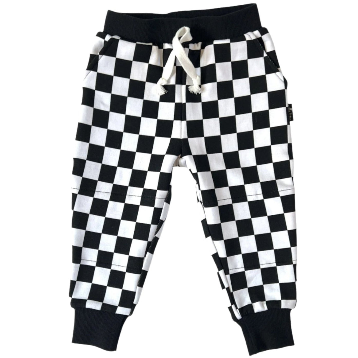 JOGGERS- B+W Check Bamboo French Terry