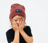 BAMBOO CUFF BEANIE- Oxblood