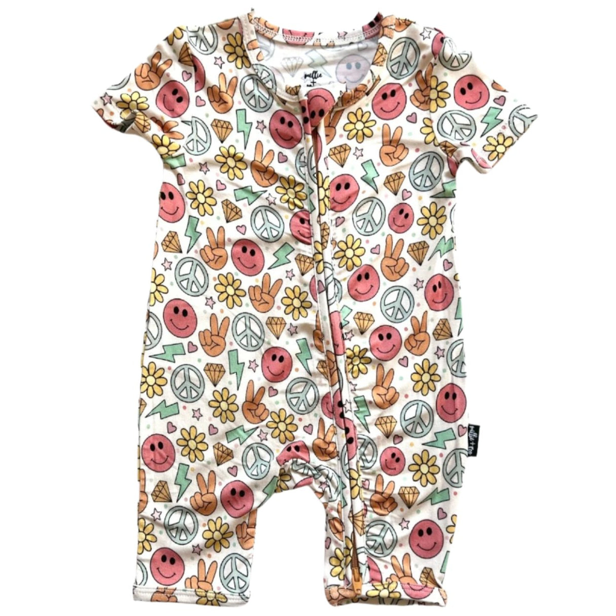 SHORTIE ZIP ROMPER - Groovy Summer