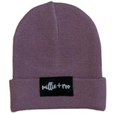 BAMBOO CUFF BEANIE- Plum