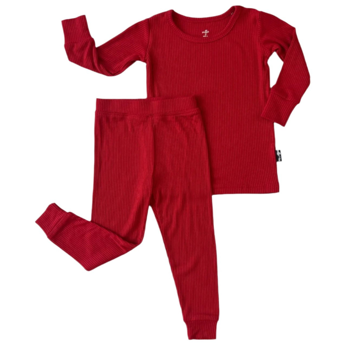 LONG SLEEVE 2 PIECE SETS- Red Ribbed