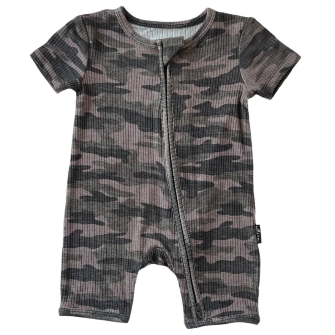 SHORTIE ZIP ROMPER - Chris Camo Ribbed