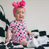 SHORTIE ZIP ROMPER - Millie Magic (Pink)