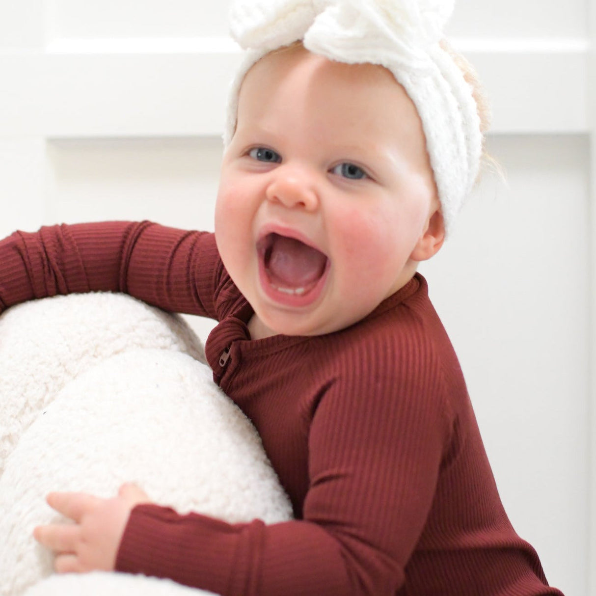 ZIP ROMPER - Oxblood Ribbed