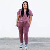 MAMA V-NECK- Oxblood Snow Wash - HoneyBug 