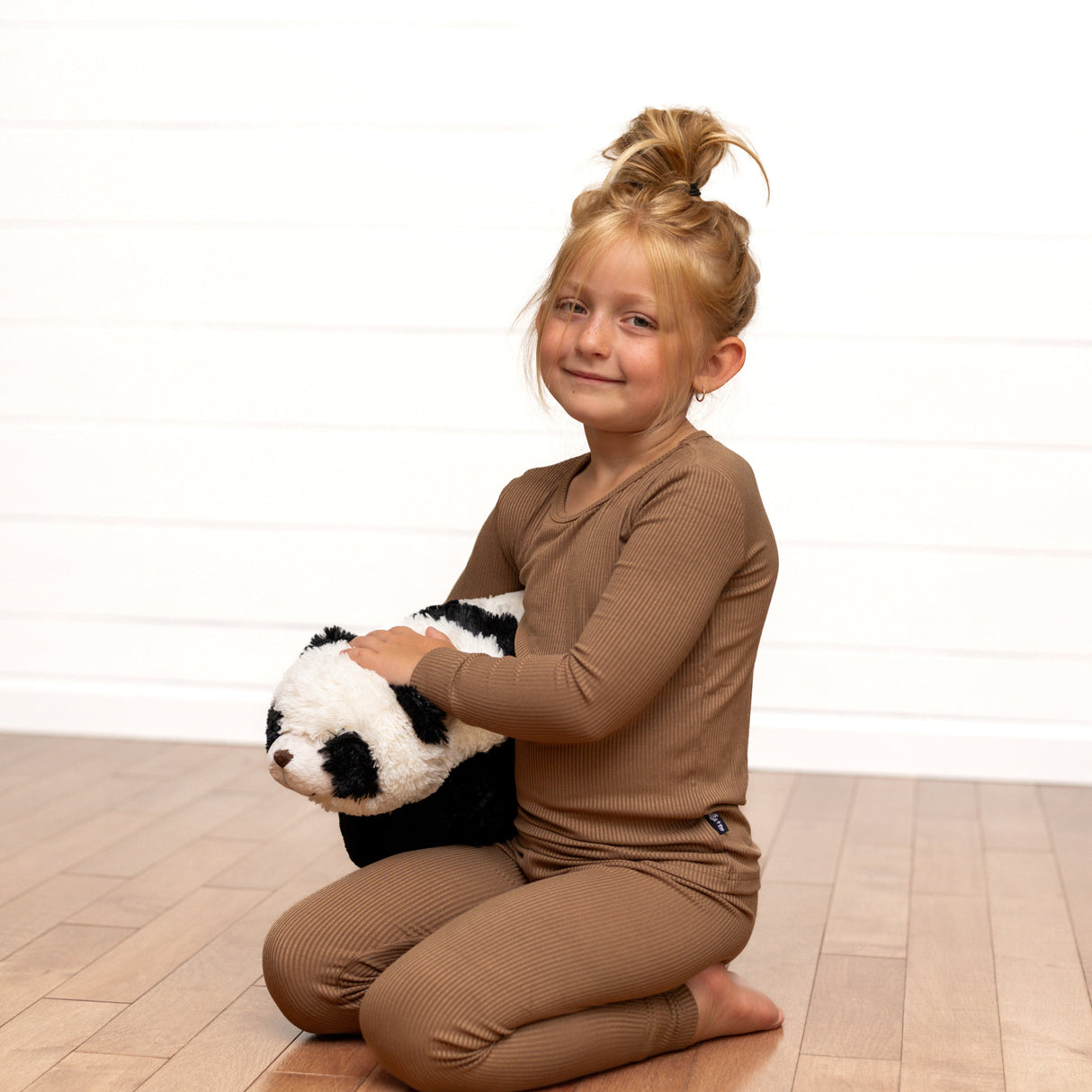 LONG SLEEVE 2 PIECE SETS- Mocha Ribbed - HoneyBug 