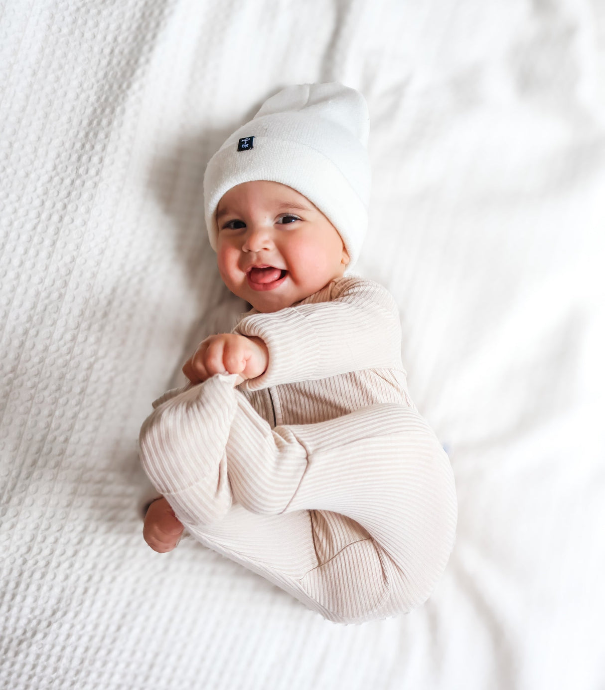 Zip Romper - Clay Ribbed - HoneyBug 