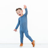 Zip Romper - Arctic Ribbed - HoneyBug 