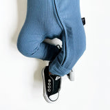 Zip Romper - Arctic Ribbed - HoneyBug 