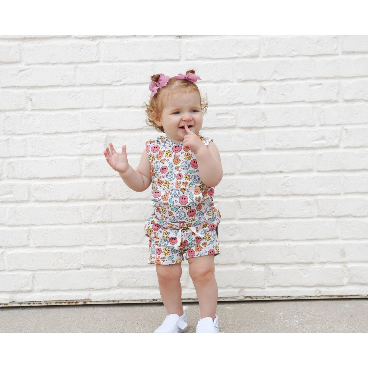 BAMBOO JOGGER SHORTS- Groovy Summer - HoneyBug 