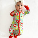 ZIP ROMPER - Kawaii Apple - HoneyBug 
