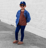 BAMBOO RIB LEGGINGS- Navy - HoneyBug 