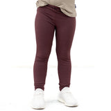 BAMBOO RIB LEGGINGS- Black Cherry - HoneyBug 