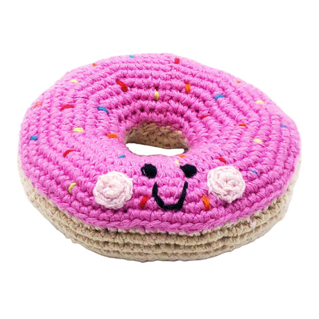 Pretend Play Food Rattle - Plush Donut - HoneyBug 