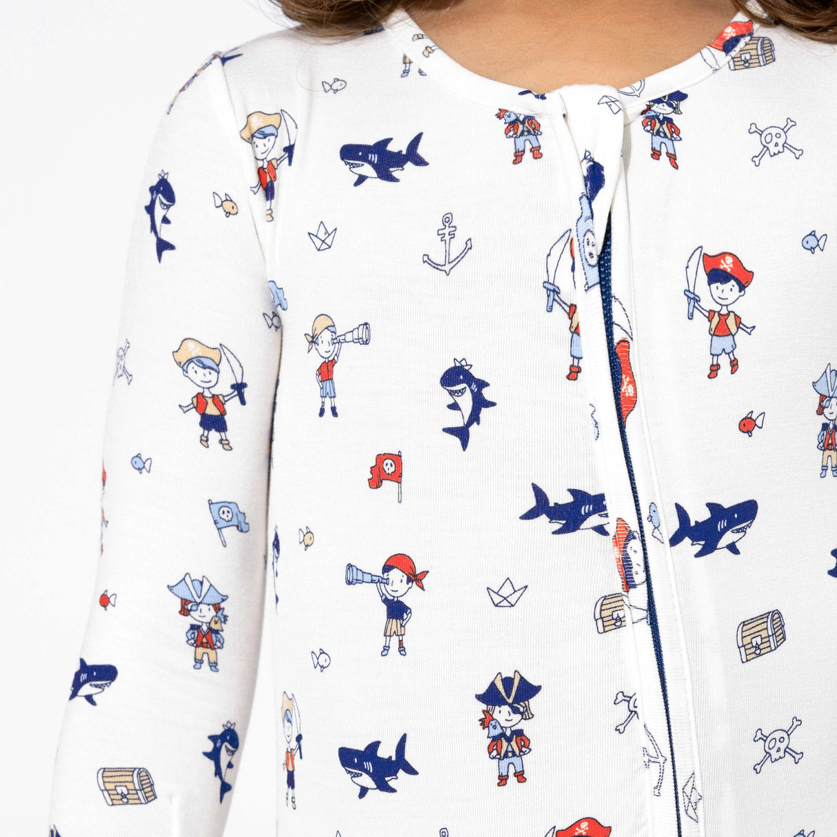 Pirate Bamboo Convertible Footie - HoneyBug 