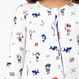 Pirate Bamboo Convertible Footie - HoneyBug 