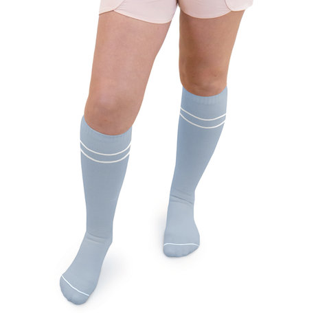 Premium Maternity Compression Socks (2-Pack) | Stone Blue & Black - HoneyBug 