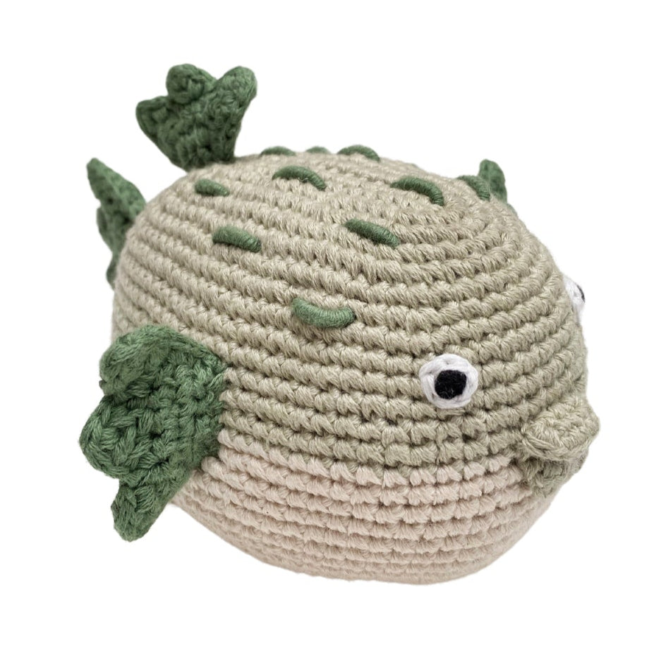Beach Baby Toy - Puffer Fish Rattle - HoneyBug 