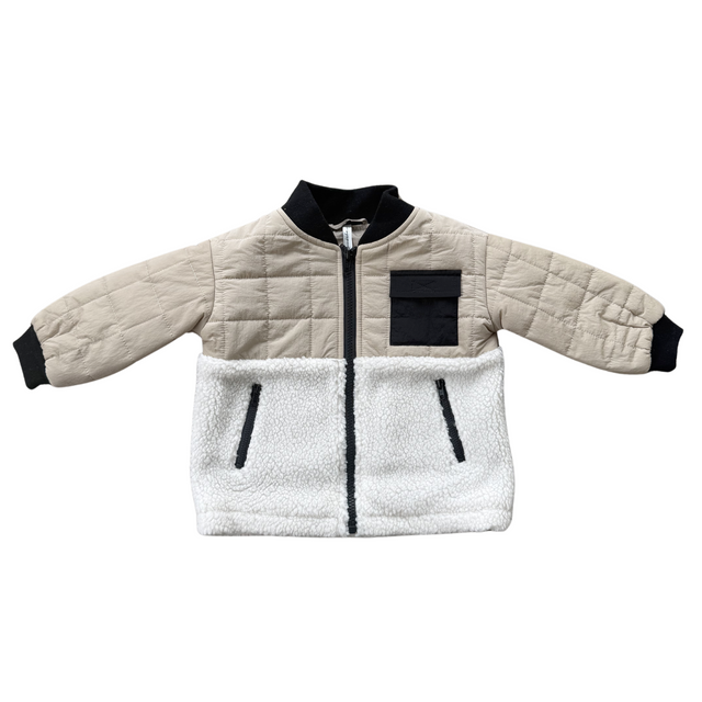 Quilted Sherpa Jacket - HoneyBug 