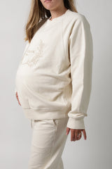 ELLE || ORGANIC COTTON MATERNITY CREW NECK PULLOVER