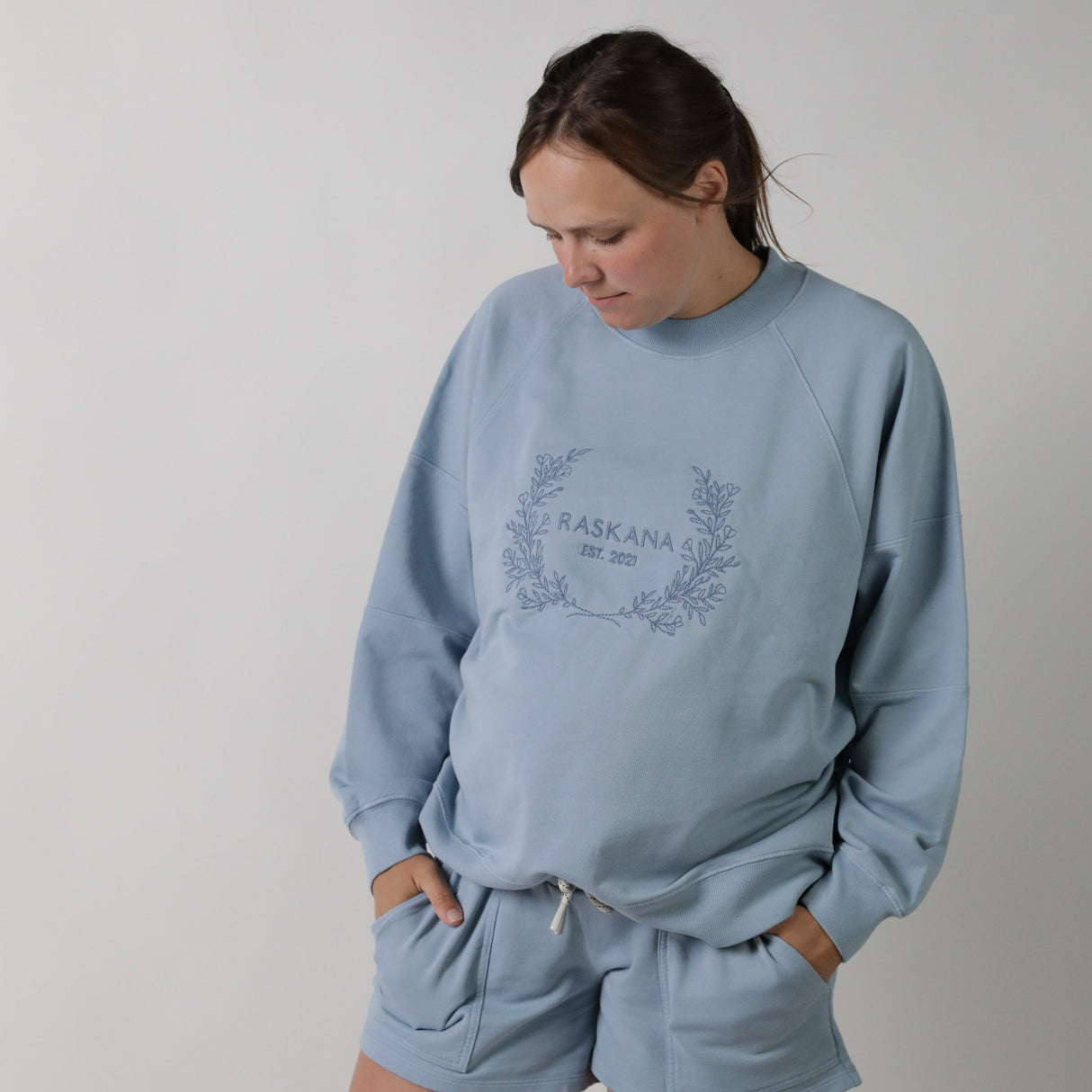 ELLE || ORGANIC COTTON MATERNITY CREW NECK PULLOVER