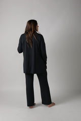 RUBY || MODAL SPANDEX MATERNITY LOUNGEWEAR LONG SLEEVE COWL TOP