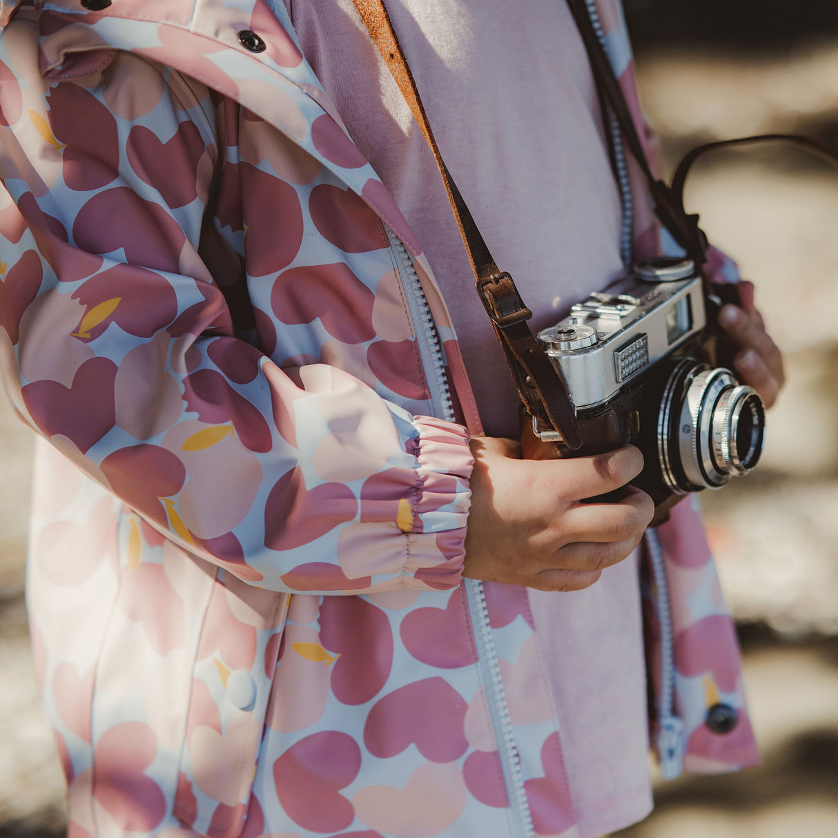 Apple Love Recycled Waterproof Raincoat - HoneyBug 