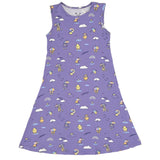 Rainbow Bear Bamboo Girls' Sleeveless Dress - HoneyBug 