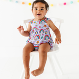 It's All Flowers and Rainbows Bubble Romper