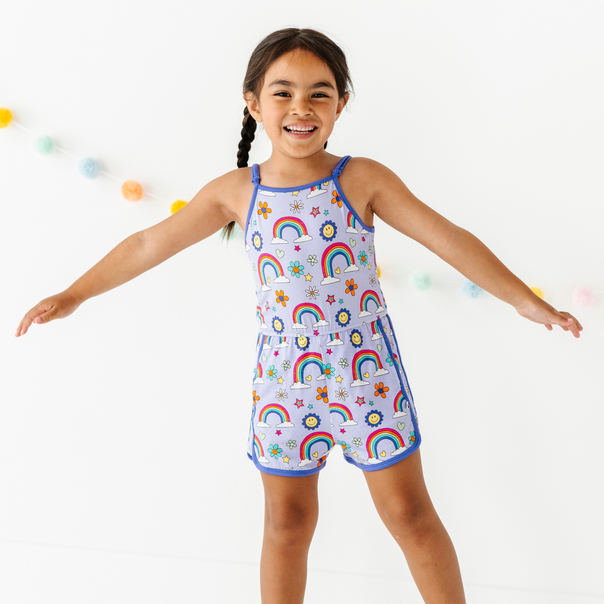 It's All Flowers and Rainbows Short Romper