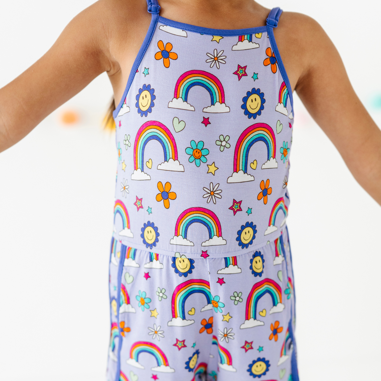 It's All Flowers and Rainbows Short Romper