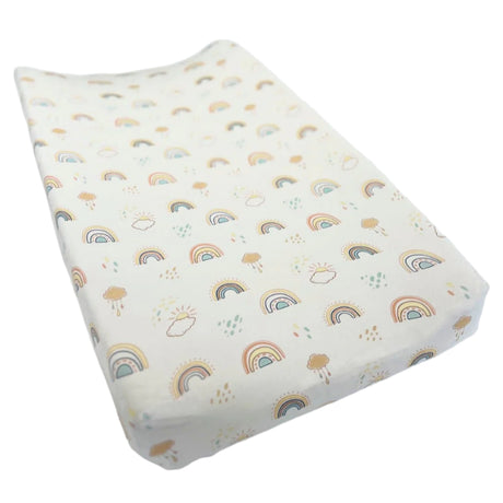 Rainbows Bamboo Changing Pad Cover - HoneyBug 