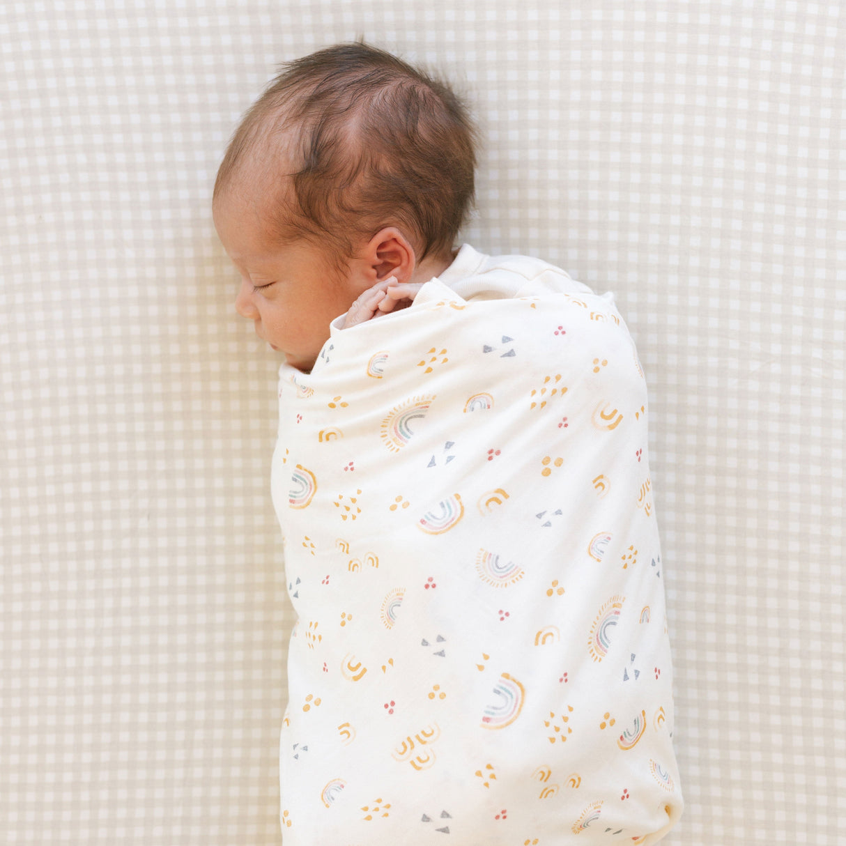 Stretch Knit Swaddle Blanket 2 Pack - Rainbows