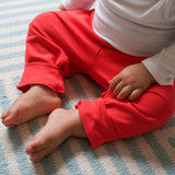 100% Peruvian Pima Cotton Jogger pants in Engine Red - HoneyBug 