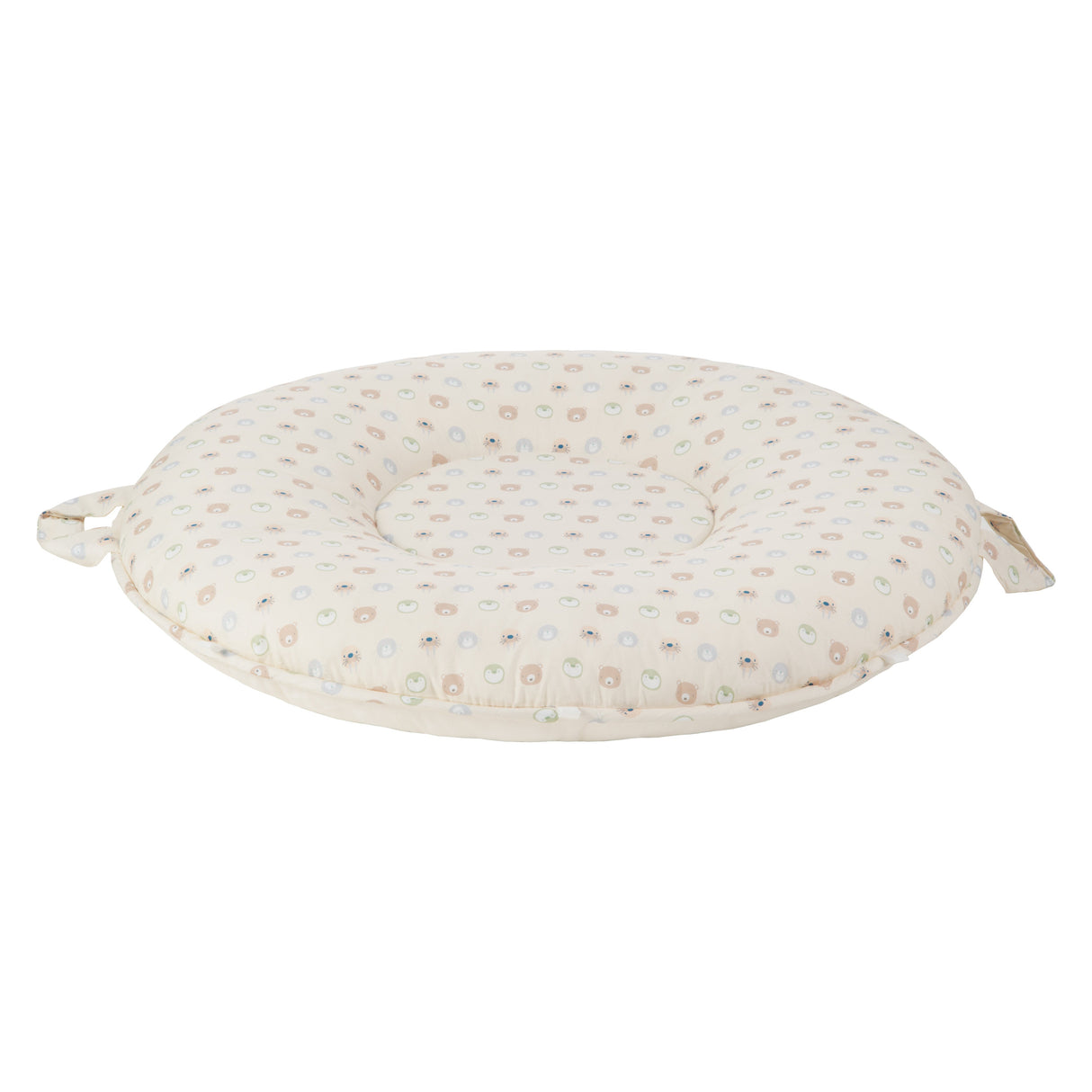 Sealy Children's Floor Cushion - Animal Faces and Beige - HoneyBug 