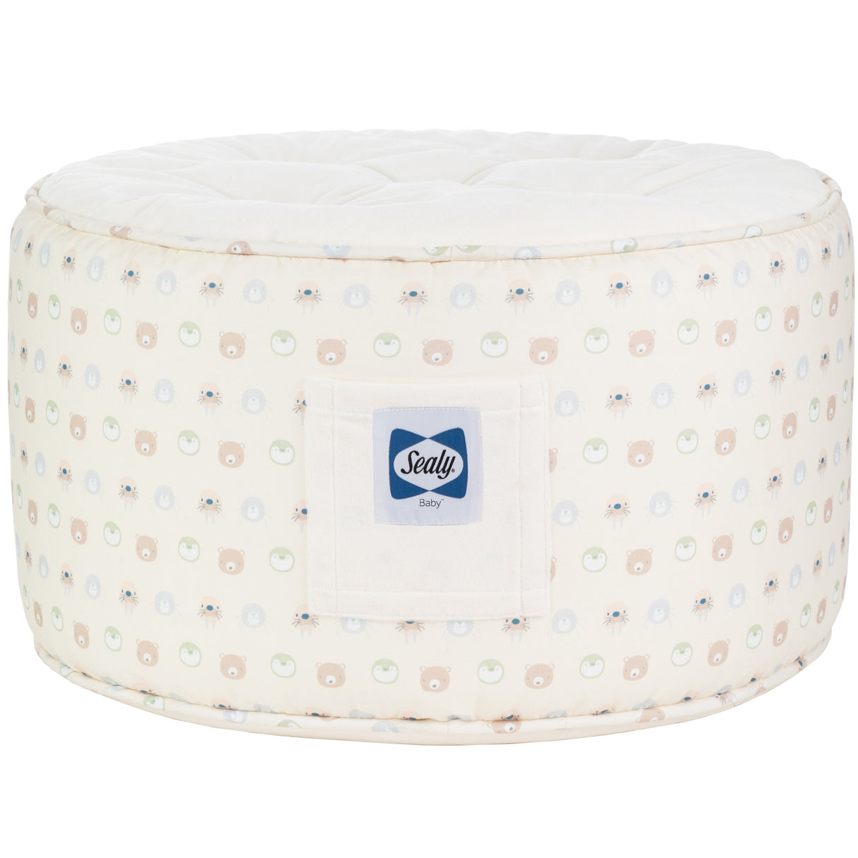 Sealy Pouf - Beige Animal Faces - HoneyBug 