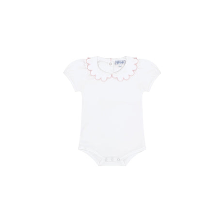 Nella Scallops Short Sleeve Onesie - HoneyBug 