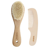 Haakaa Goats Wool Wooden Baby Brush & Comb Set