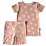 TWO PIECE SHORTIE SET- Peace