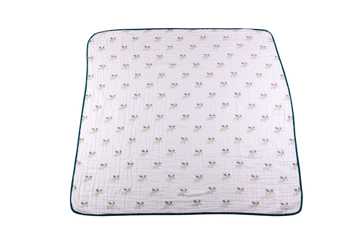 Mister Moose and Forest Arrow Cotton Muslin Newcastle Blanket - HoneyBug 