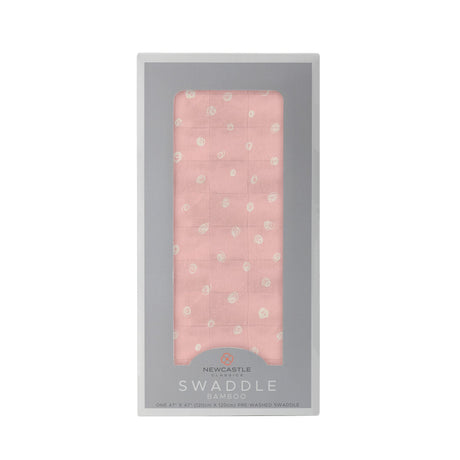 Pink Pearl Polka Dot Bamboo Swaddle - HoneyBug 