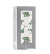Granite Green Dinosaurs Cotton Swaddle - HoneyBug 